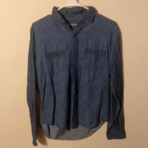 Express Dark Blue Button Up